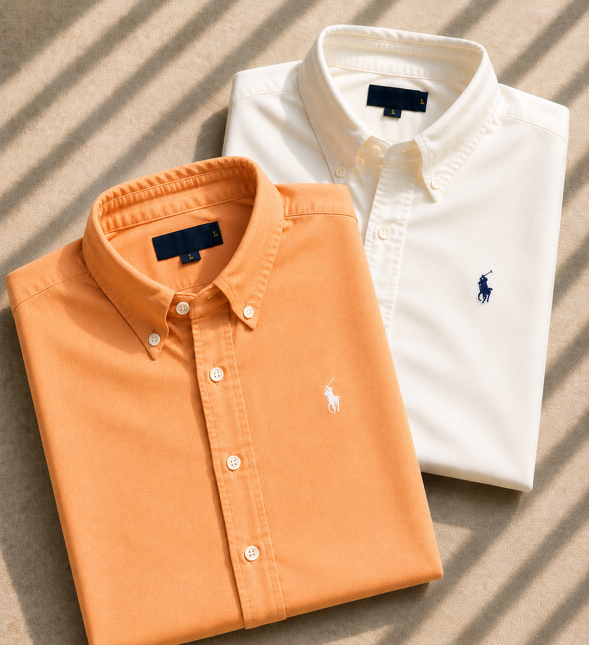 Men RL Polo Linen Cotton Shirts