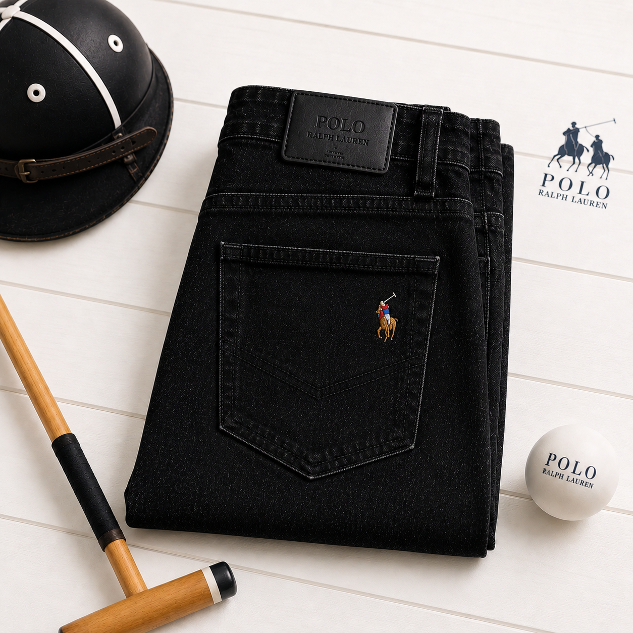 Polo RL Heritage Black Denim Jeans