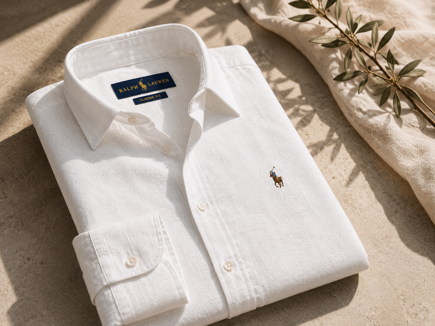 RL Premium Linen White Shirt