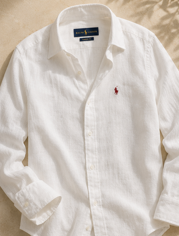 RL Linen White Shirt