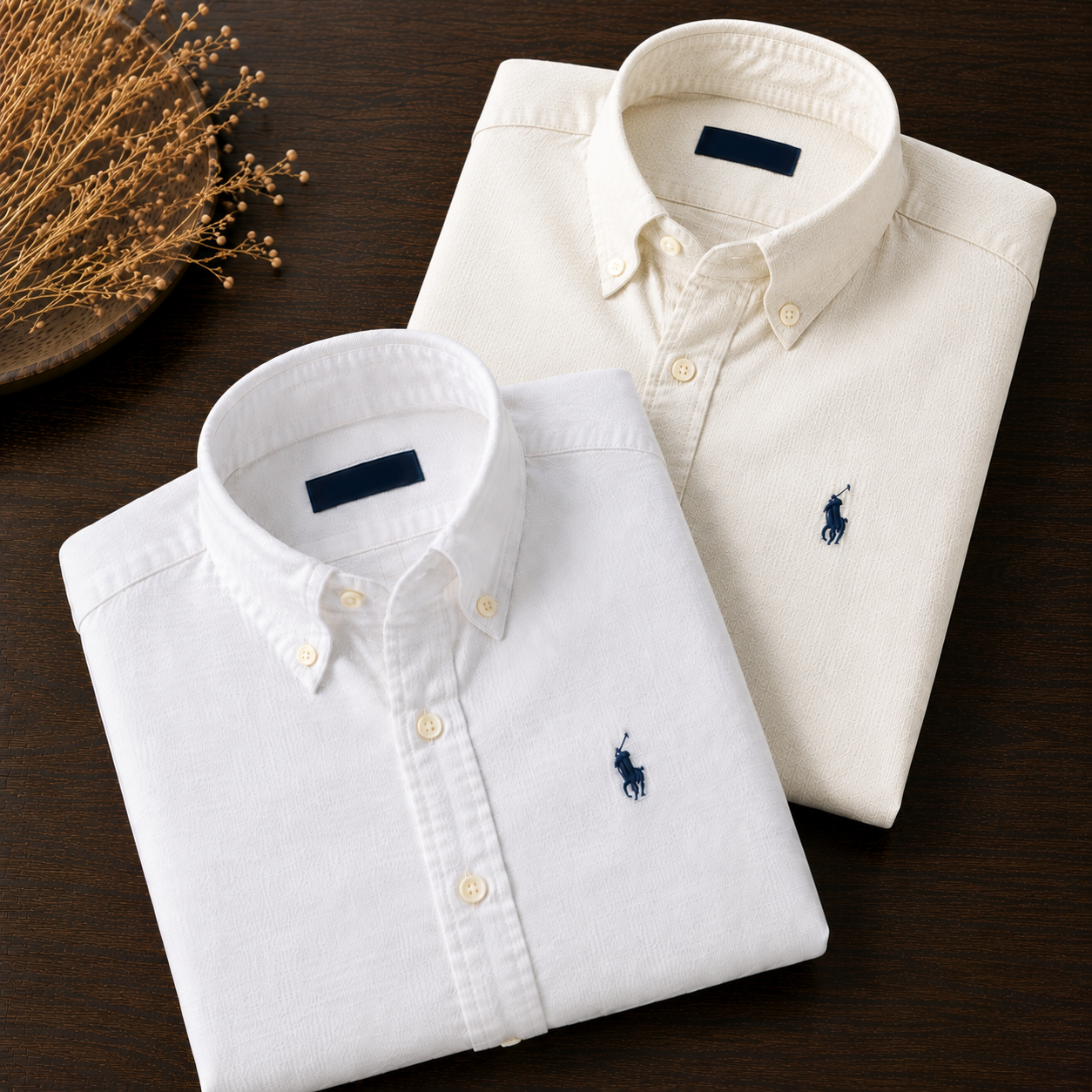 Men RL Polo Linen Cotton Shirts