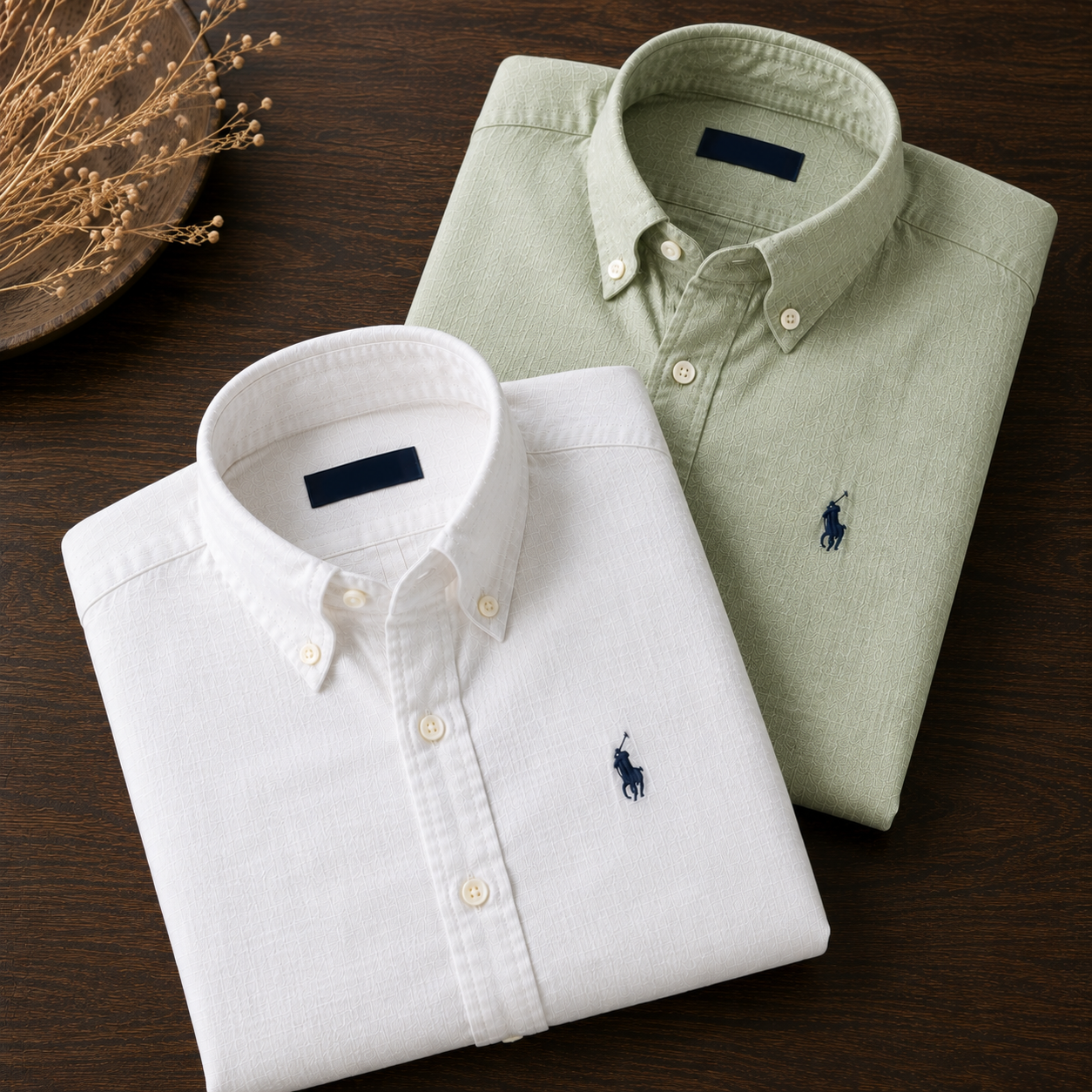 Men RL Polo Linen Cotton Shirts