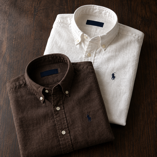Men RL Polo Linen Cotton Shirts