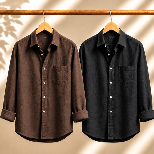 Men Monaco Vero Pure Linen Shirts (Pack of 2)