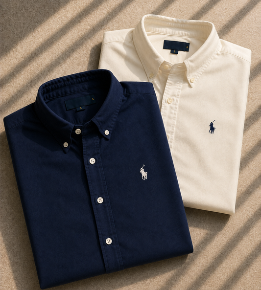 Men RL Polo Linen Cotton Shirts