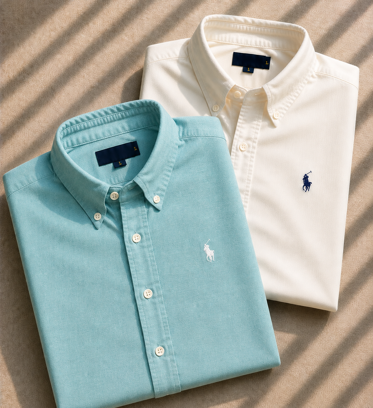 Men RL Polo Linen Cotton Shirts