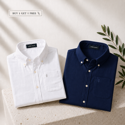 Men Monaco Vero Pure Linen Shirts (Pack of 2)