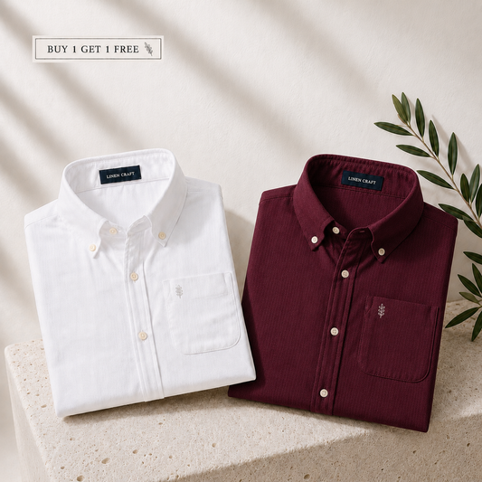 Men Monaco Vero Pure Linen Shirts (Pack of 2)