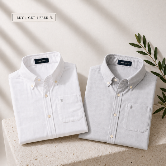 Men Monaco Vero Pure Linen Shirts (Pack of 2)