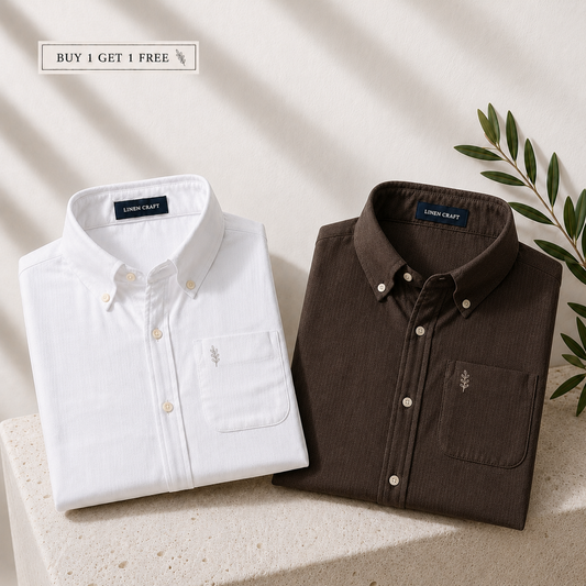 Men Monaco Vero Pure Linen Shirts (Pack of 2)