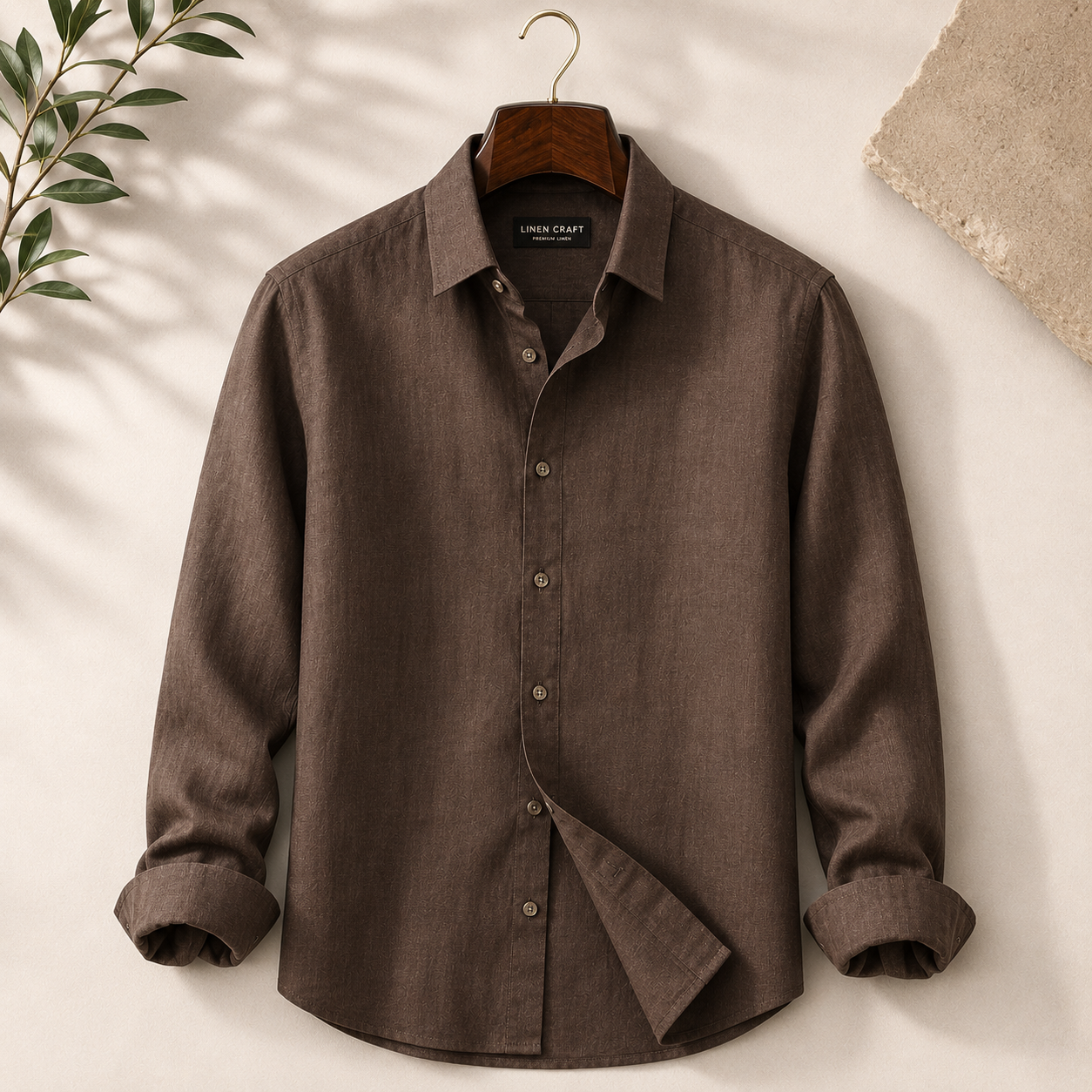 Men Pure Linen Craft Shirts