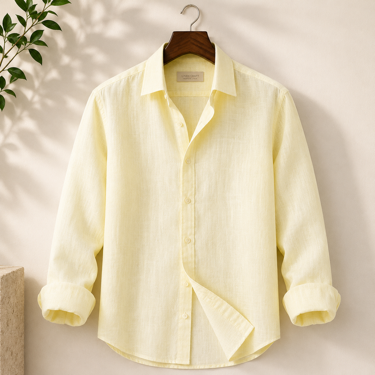 Men Pure Linen Craft Shirt
