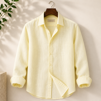 Men Pure Linen Craft Shirt