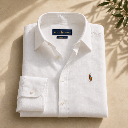 RL Premium Linen White Shirt