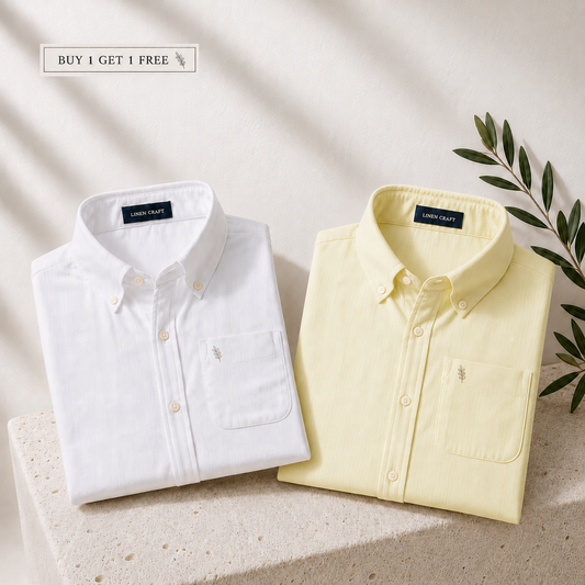 Men Monaco Vero Pure Linen Shirts (Pack of 2)