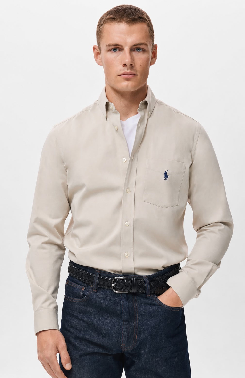 RL Luxury Beige Full Sleeve Shirt