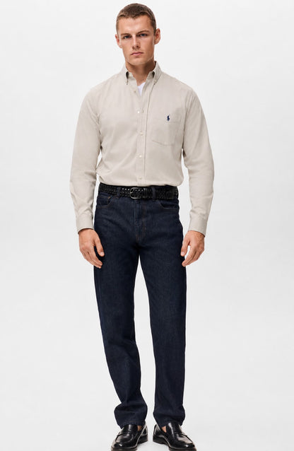 RL Luxury Beige Full Sleeve Shirt