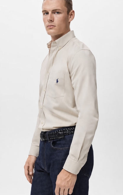 RL Luxury Beige Full Sleeve Shirt