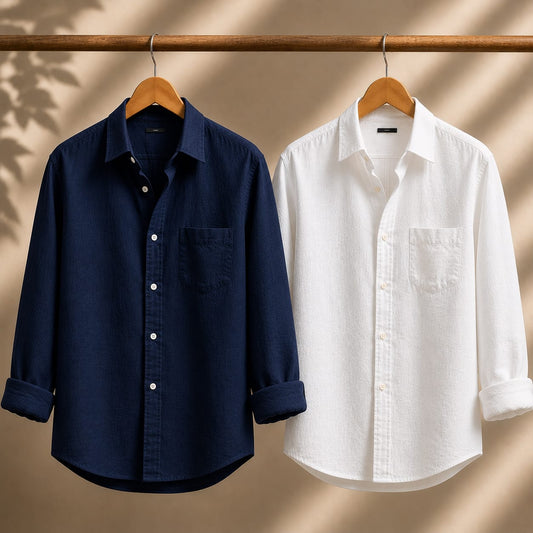 Men Monaco Vero Pure Linen Shirts (Pack of 2)