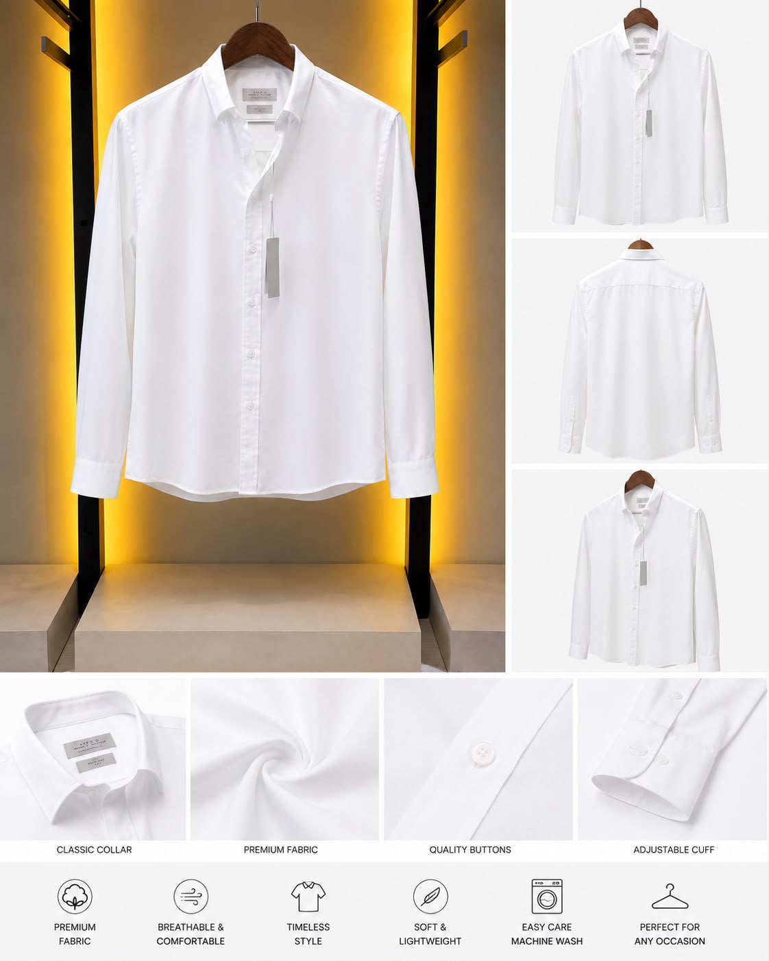 Men Pure Linen Craft Shirt